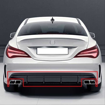 MERCEDES W117 CLA IÇIN UYUMLU CLA 45 GORUNUM 13-15 DIFUZOR &amp; EGZOZ SETI - SILVER EGZOZ ILE